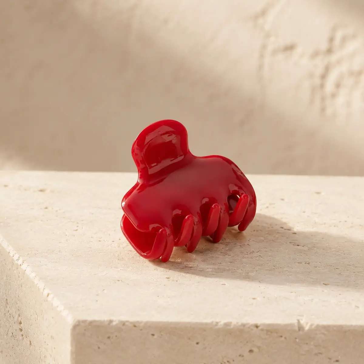 Cherry Red acetate claw clip