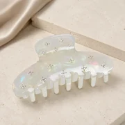 Moonlit Pearl acetate claw clip