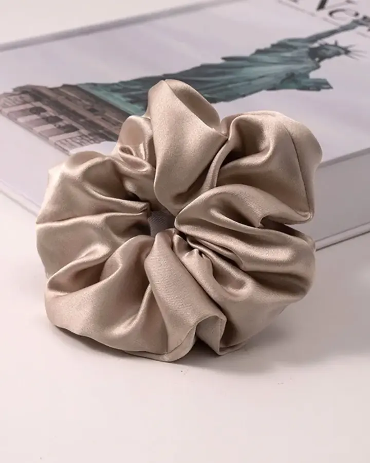 The Art of Mulberry Silk — SoftLustre pleated mulberry silk scrunchie