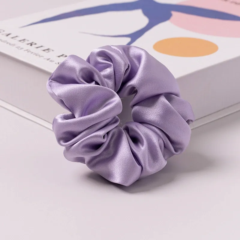 Romantic Lavender silk scrunchie