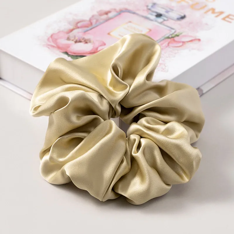 Matcha Green silk scrunchie