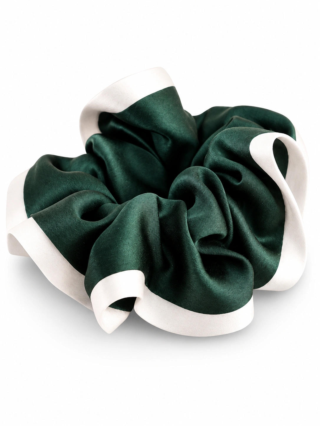 Premium Green SoftSheer silk scrunchie