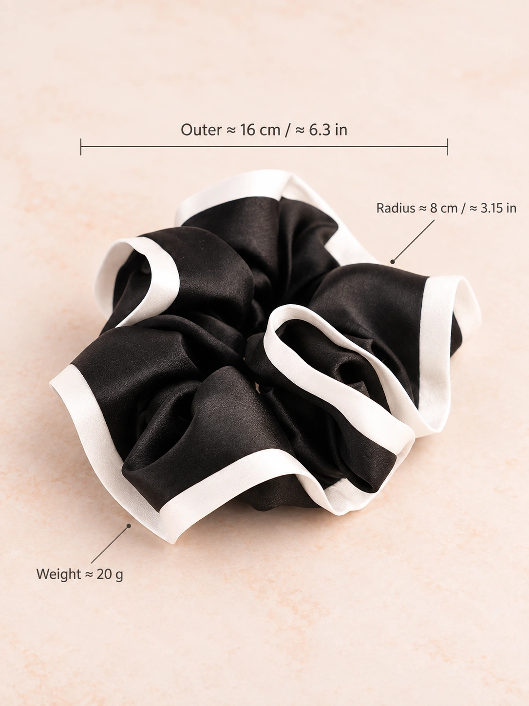 SoftSheer size plate · outer ≈16 cm