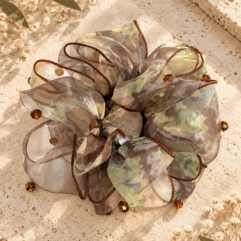 SoftBloom CaféVerdure Statement Scrunchie