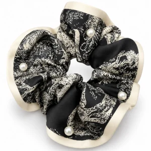 Velatmos SoftBloom InkPearl Statement Scrunchie